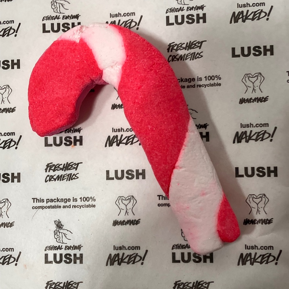 LUSH Candy Cane Bubble Bar